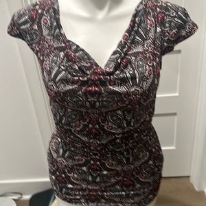 NWT Michael Michael Kors Ruched Cap Sleeve Top